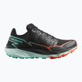 Salomon Thundercross men's running shoes black/cherry tomato/electric green 9