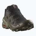 Men's running shoes Salomon Speedcross 6 GTX black/peat/deep lichen green
