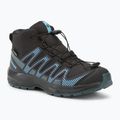 Salomon XA PRO V8 Mid WP children's trekking boots black/neptune/alaskan blue