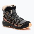 Children's trekking boots Salomon XA Pro V8 Winter CSWP pewter/black/peach fuzz