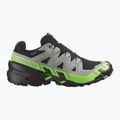 Men's running shoes Salomon Speedcross 6 GTX black/alloy/green gecko 2