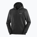 Men's sweatshirt Salomon Logo Full Zip Hoodie deep black 4