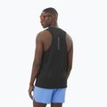 Men's running tank top Salomon Sense Aero Singlet GFX deep black 2