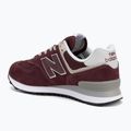 New Balance Classic 574's V3 Wide maroon men's shoes 3