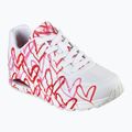 SKECHERS women's shoes JGoldcrown Uno Spread The Love white/red/pink 8