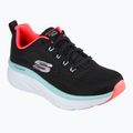 SKECHERS women's D'Lux Walker Let It Glow black/mint sneakers