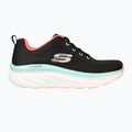 SKECHERS women's D'Lux Walker Let It Glow black/mint sneakers 8