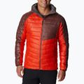 Men's Columbia Platinum Peak Hooded Down Jacket Red 2008611839 3