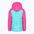 Columbia Powder Lite Hooded children's down jacket geyser/pink ice 2