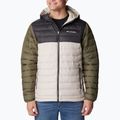 Men's Columbia Powder Lite Hooded down jacket dark stone/shark/stone green 4