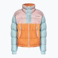 Columbia Pike Lake II Cropped sunset peach/dusty pink/aqua haze women's down jacket 8
