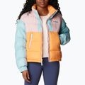 Columbia Pike Lake II Cropped sunset peach/dusty pink/aqua haze women's down jacket