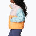 Columbia Pike Lake II Cropped sunset peach/dusty pink/aqua haze women's down jacket 2