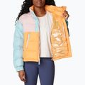 Columbia Pike Lake II Cropped sunset peach/dusty pink/aqua haze women's down jacket 5