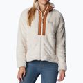 Columbia women's Boundless Discovery Sherpa chalk/carmel brown trekking sweatshirt
