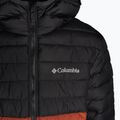 Columbia Powder Lite Hooded children's down jacket warp red/shark 3