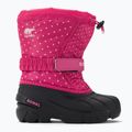 Sorel Flurry Print Girls fuchsia fizz/black children's trekking boots 2