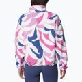 Columbia women's Helvetia Cropped 1/2 cosmos floristic print/eve/salmon rose fleece sweatshirt 2