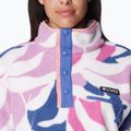 Columbia women's Helvetia Cropped 1/2 cosmos floristic print/eve/salmon rose fleece sweatshirt 4
