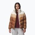 Women's insulated jacket Columbia Puffect II Colorblock camel brown/canoe/chalk 5