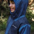 Columbia Rainy Trails II Fleece mountain blue/ collegiate navy slub children's rain jacket 9