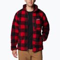 Men's Columbia Winter Pass Printed Fleece mountain red check 3