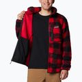 Men's Columbia Winter Pass Printed Fleece mountain red check 4