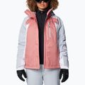 Columbia Snowy Summit Ins pink agave/white/cirrus grey dobby women's ski jacket 4