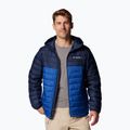 Men's Columbia Powder Lite II Hooded mountain blue/ collegiate navy down jacket 4