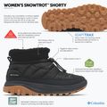 Women's snow boots Columbia Snowtrot Shorty black/sea salt 8