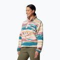 Columbia Helvetia II Printed Cropped Half Snap river blue/rogue walleye women's fleece sweatshirt 4