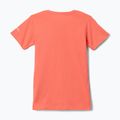 Children's trekking shirt Columbia Mission Lake Graphic hot coral/foxy swirl 2