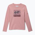 Children's trekking longsleeve Columbia Hazeldel Hill Graphic Tee eraser pink/barely printed