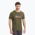 Men's Icebreaker Tech Lite II 7 Mountain Tops trekking shirt green IB0A56VE0691