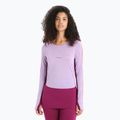 Women's thermal base layer top icebreaker 125 Zoneknit Crewe purple gaze