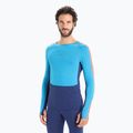 Men's thermal top icebreaker 125 Zoneknit Crewe geo blue