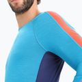 Men's thermal top icebreaker 125 Zoneknit Crewe geo blue 5