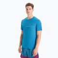 Men's Icebreaker Tech Lite II Cadence Paths trekking shirt blue IB0A56N87341