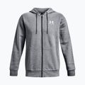 Men's Under Armour Essential Fleece Full Zip Hood Training Sweatshirt Grey 1373881 5