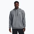 Men's Under Armour Essential Fleece Hoodie pitch gray medium heather/white