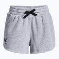 Under Armour Rival Fleece grey women's training shorts 1376257 3