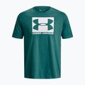 Men's Under Armour Boxed Sportstyle coastal teal/white t-shirt 4