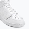 Shoes  Jordan 1 Mid white/white/white 7