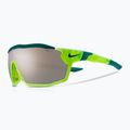 Nike Show X Rush matte volt/chrome mirror sunglasses