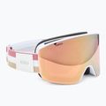 Women's ski goggles Giro Ella white lx stripe/rose gold/infrared 2