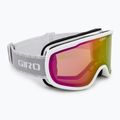 Women's ski goggles Giro Moxie white & grey chute/ amber pink/ yellow 2