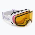 Women's ski goggles Giro Moxie mauve stacked/amber pink/yellow