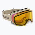 Women's ski goggles Giro Moxie stone stacked/amber pink/yellow