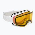 Women's ski goggles Giro Moxie white stacked/amber pink/yellow
