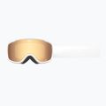 Women's ski goggles Giro Moxie white stacked/amber gold/yellow